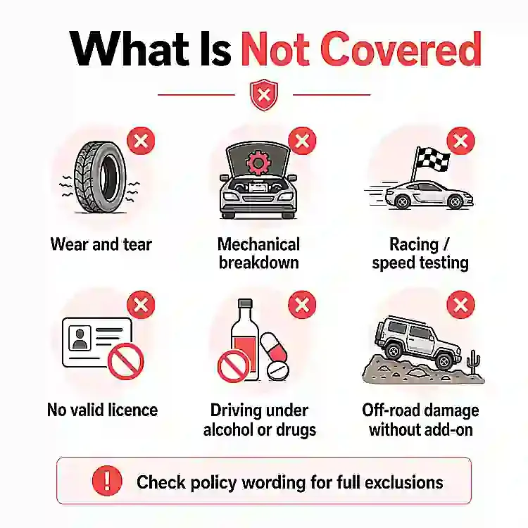 Comprehensive car insurance - Not Covered