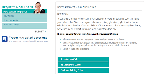 Mednet Claim Submission